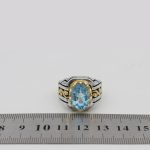 انگشتر توپاز الماس تراش نقره مردانه طرح فرزاد - Image 5