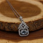 گردنبند توپاز الماس تراش زنانه نقره طرح غزاله - Image 2