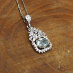 گردنبند توپاز الماس تراش زنانه نقره طرح غزاله - Image 3