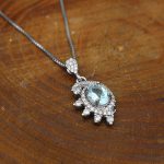 گردنبند توپاز الماس تراش زنانه نقره طرح جانان - Image 2