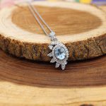 گردنبند توپاز الماس تراش زنانه نقره طرح جانان - Image 3