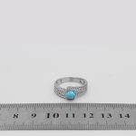 انگشتر فیروزه نیشابوری نقره زنانه طرح ثنا - Image 4