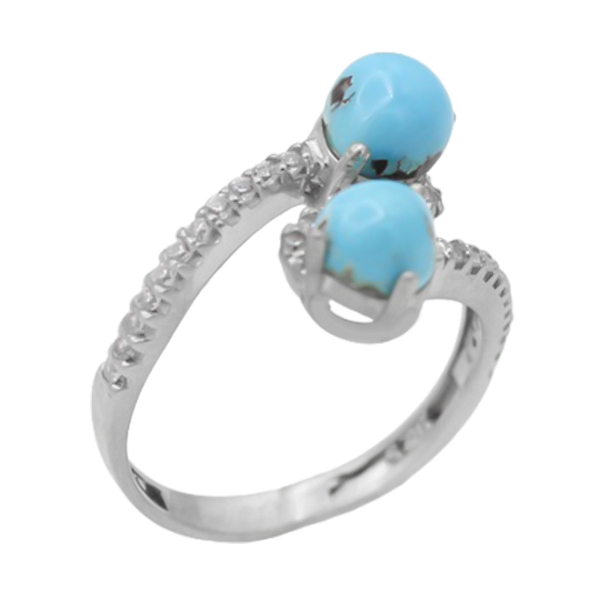 2-1-528 turquoise-azadeh-woman-ring(1) انگشتر فیروزه زنانه نقره خاص