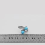 انگشتر فیروزه نیشابوری نقره زنانه طرح آزاده - Image 4