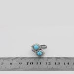 انگشتر فیروزه نیشابوری نقره زنانه طرح ویدا - Image 4