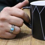 انگشتر فیروزه نیشابوری نقره مردانه طرح سیروس - Image 5