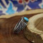 انگشتر فیروزه نیشابوری نقره مردانه طرح سیروس - Image 3