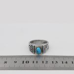 انگشتر فیروزه نیشابوری نقره مردانه طرح سیروس - Image 4