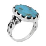 انگشتر فیروزه نیشابوری نقره مردانه طرح رحمان