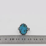 انگشتر فیروزه نیشابوری نقره مردانه طرح رحمان - Image 5