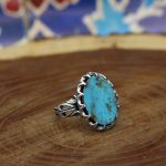 انگشتر فیروزه نیشابوری نقره مردانه طرح رحمان - Image 3