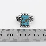 انگشتر فیروزه نیشابوری نقره مردانه طرح کامران - Image 4