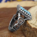انگشتر فیروزه نیشابوری نقره مردانه طرح کامران - Image 3