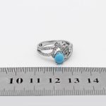 انگشتر فیروزه نیشابوری نقره زنانه طرح حوراء - Image 4