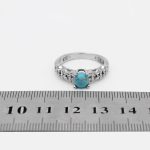 انگشتر فیروزه نیشابوری نقره زنانه طرح نیروانا - Image 4