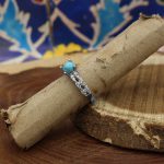 انگشتر فیروزه نیشابوری نقره زنانه طرح نیروانا - Image 3