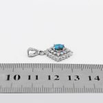 گردنبند فیروزه نیشابوری نقره زنانه طرح ساجده - Image 4