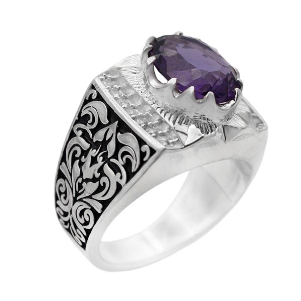3-1-252 radvin-amethyst-man-ring(1) زیباترین انگشتر آمیتیست ظریف
