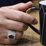 انگشتر آمیتیست نقره مردانه دست ساز طرح رادوین - Image 3