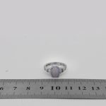 انگشتر عقیق کبود یمنی نقره زنانه طرح مروارید - Image 4