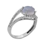 انگشتر عقیق کبود یمنی نقره زنانه طرح خرمدل