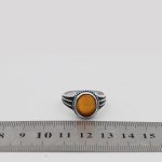 انگشتر عقیق سرخ یمنی نقره مردانه طرح سپنتا - Image 5