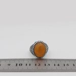 انگشتر عقیق سرخ یمنی نقره مردانه طرح اسفند - Image 5