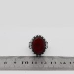 انگشتر عقیق سرخ نقره مردانه طرح سپهراد - Image 5