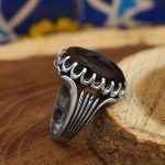 انگشتر عقیق سرخ نقره مردانه طرح سپهراد - Image 3