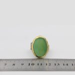 انگشتر عقیق سبز نقره مردانه طرح سلمان - Image 4