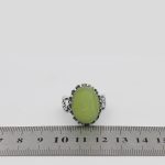 انگشتر عقیق سبز نقره مردانه طرح ملک + حکاکی - Image 5