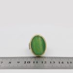 انگشتر عقیق سبز نقره مردانه طرح صدیق + حکاکی یا فاطمه الزهرا (س) - Image 5