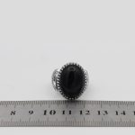 انگشتر عقیق مشکی نقره مردانه طرح مهرشاد - Image 5