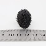 انگشتر عقیق مشکی نقره مردانه طرح حفیظ + یا رقیه جان (س) - Image 5