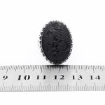 انگشتر عقیق مشکی نقره مردانه طرح جلال + حکاکی حسبی الله - Image 4