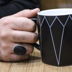 انگشتر عقیق مشکی نقره مردانه طرح جلال + حکاکی حسبی الله - Image 5