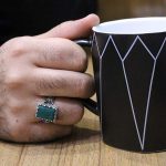 انگشتر عقیق سبز نقره مردانه طرح نوید + حکاکی حسبی الله - Image 4