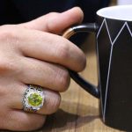 انگشتر زبرجد الماس تراش نقره مردانه طرح کیاشا - Image 3