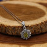 گردنبند زبرجد الماس تراش نقره زنانه طرح بهدخت - Image 2