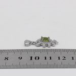 گردنبند زبرجد الماس تراش نقره زنانه طرح ارغوان - Image 4