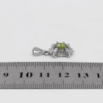 گردنبند زبرجد الماس تراش نقره زنانه طرح یلدا - Image 4