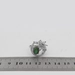 انگشتر زمرد الماس تراش نقره زنانه طرح پردیس - Image 4