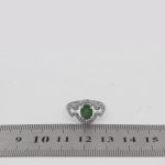 انگشتر زمرد الماس تراش نقره زنانه طرح آرامیس - Image 4