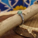 انگشتر زمرد الماس تراش نقره زنانه طرح ستایش - Image 3