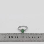 انگشتر زمرد الماس تراش نقره زنانه طرح ستایش - Image 4