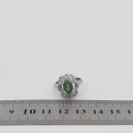 انگشتر زمرد الماس تراش نقره زنانه طرح سپیده - Image 4