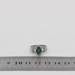 انگشتر زمرد الماس تراش نقره زنانه طرح شهین - Image 4