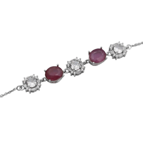 7-4-068 red-ruby-zhaleh-bracelet(1) انواع دستبند یاقوت سرخ دخترانه اصل