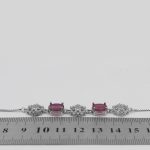 دستبند یاقوت سرخ الماس تراش نقره زنانه طرح فتانه - Image 4