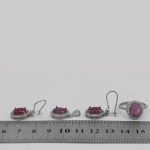 نیم ست یاقوت سرخ الماس تراش نقره زنانه طرح صوفیا - Image 5
